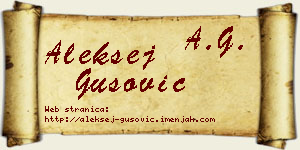 Aleksej Gušović vizit kartica